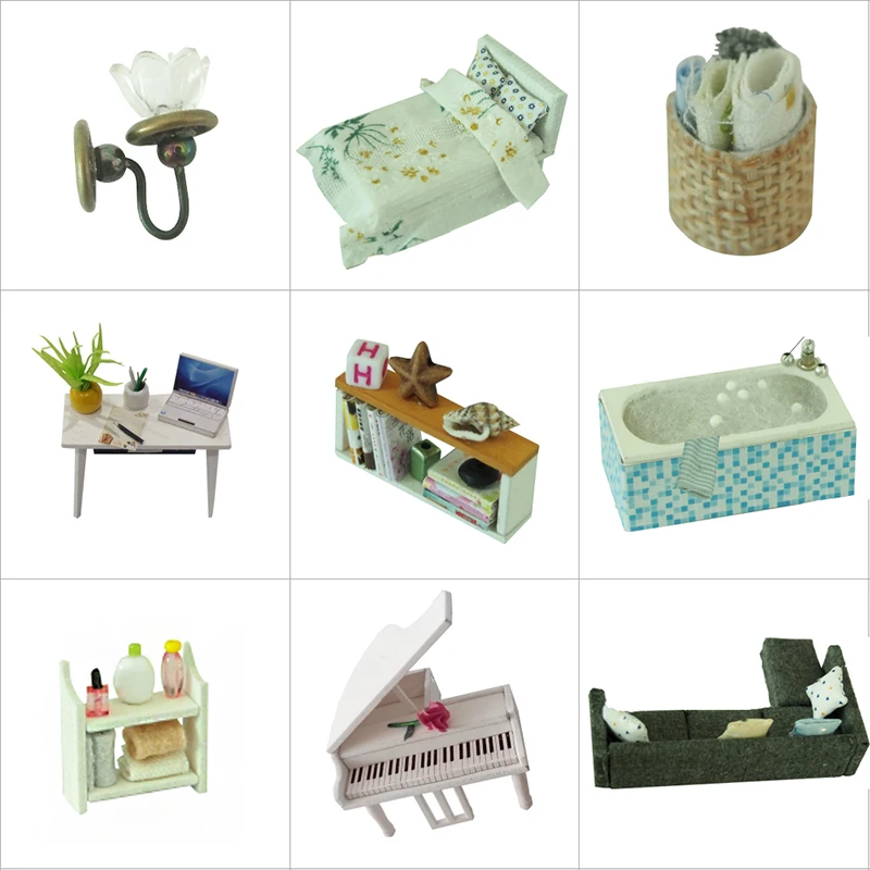 DIY кукольный домик деревянные кукольные домики миниатюрный мебельный набор Casa