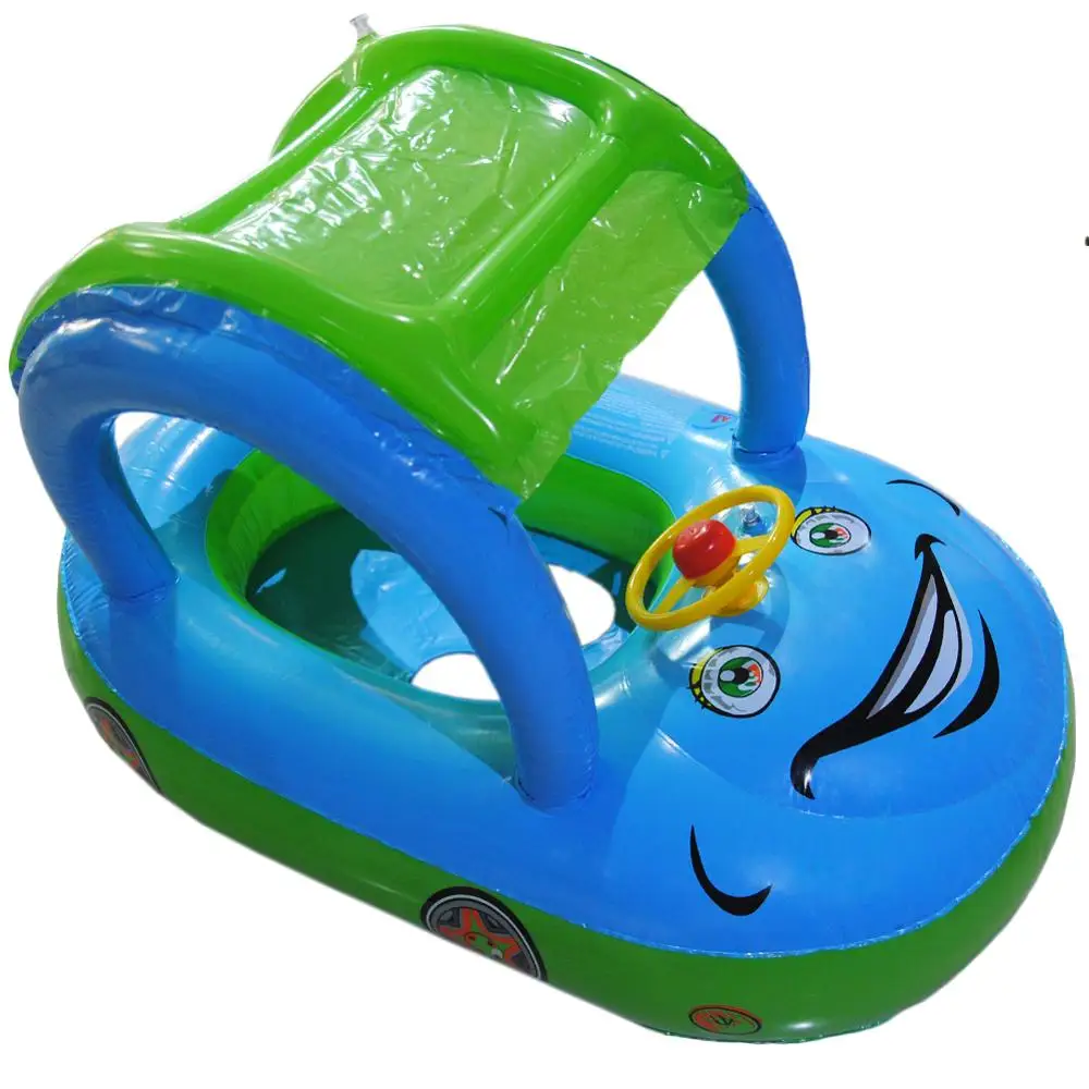 Портативное детское плавающее сиденье лодка надувной поплавок летний зонтик