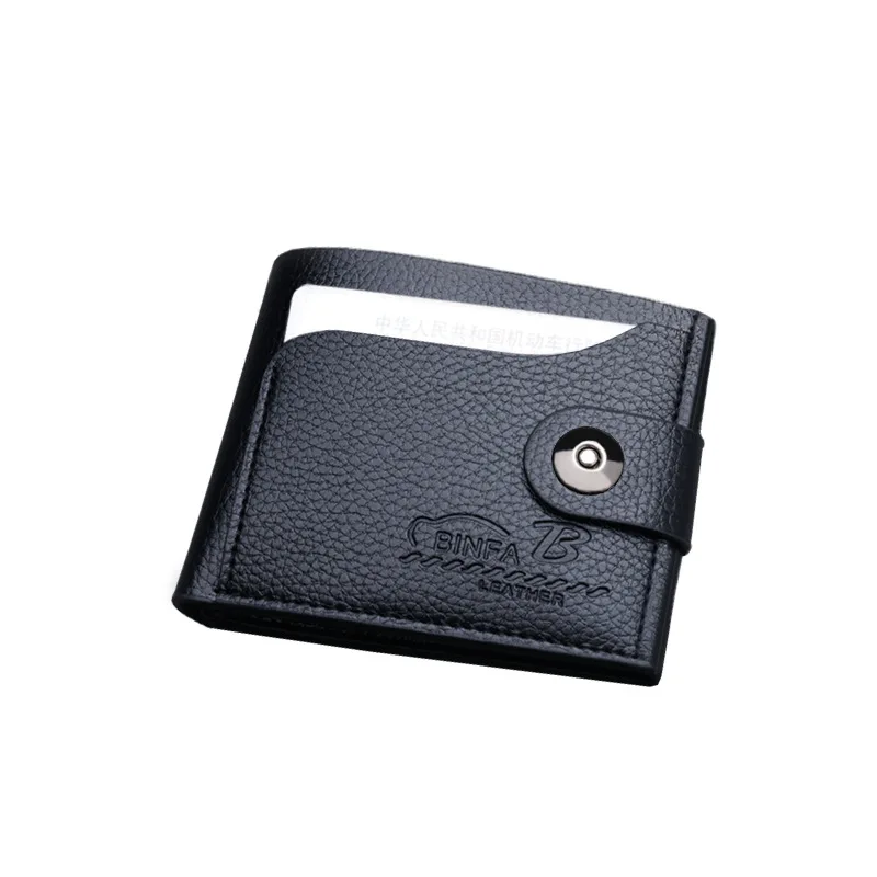 

Men's Short Wallet Multi-functional Release Driver's License Has Zippered Men's Wallet Wallet Cross-border E-commerce Soft