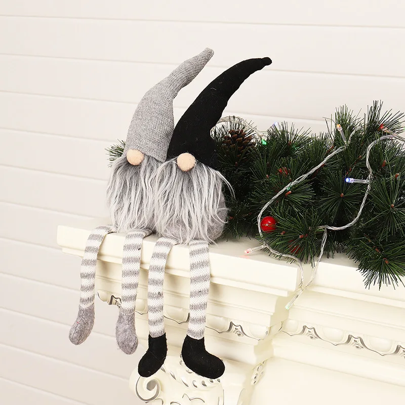 Санта Клаус визуально удлиняющие ноги Плюшевая Кукла рождественские украшения