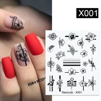 harunouta spring water nail decal and sticker flower leaf tree green simple summer diy slider for manicuring nail art watermarks