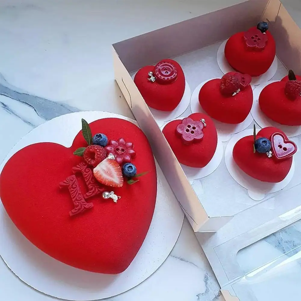 Новая декоративная силиконовая 3D форма в форме сердца для торта помадки конфет
