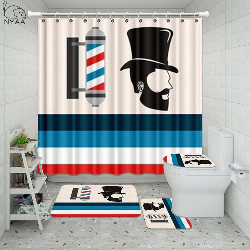 Наклейки Vixm для парикмахерской набор водонепроницаемых занавесок ванной