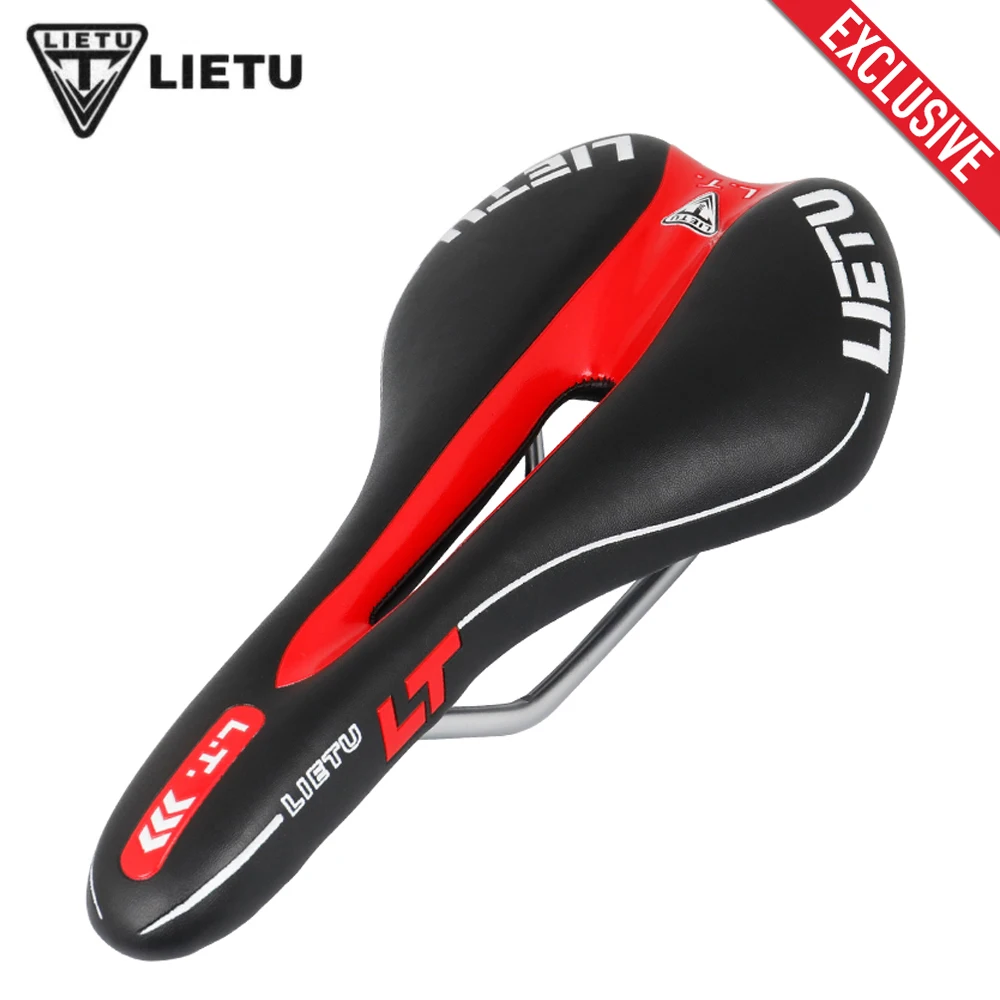 

Lietu Bicycle Cycling Saddle Hollow Design Cushion Seat Hi-ten Steel Rail Mountain Road Bike MTB Saddle Bicycle Saddle