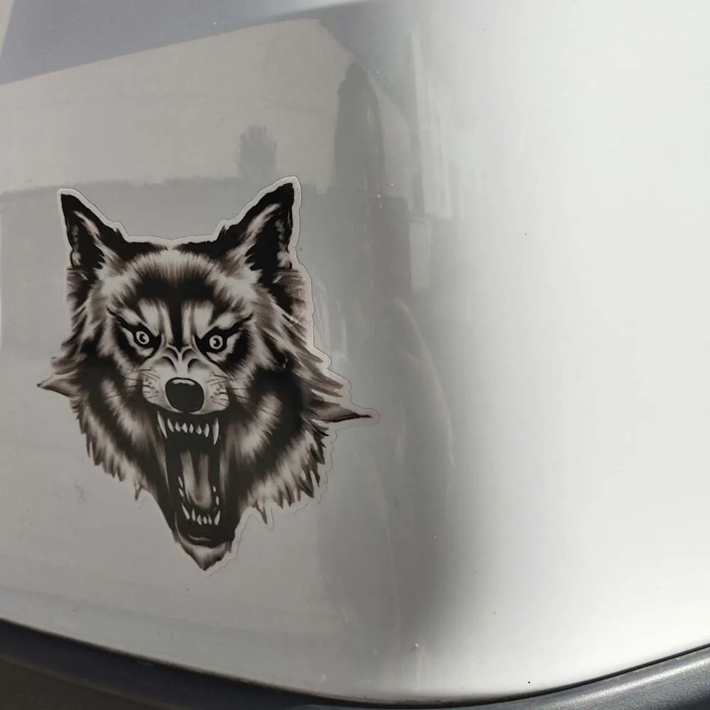 YJZT 13 5 см * 2 свирепый волк качество ПВХ автомобильная Наклейка 12-300523 | Автомобили и