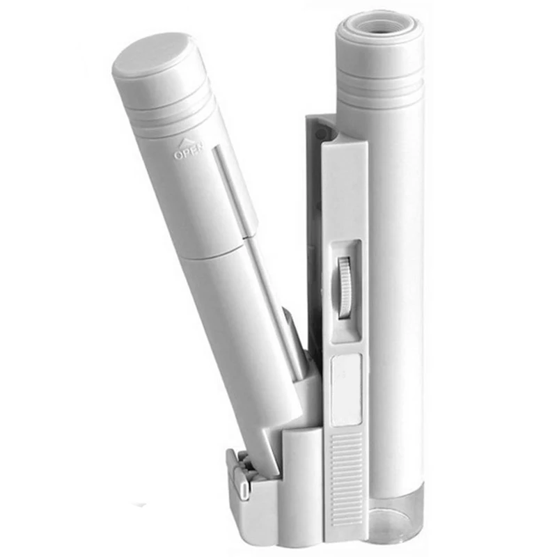 Карманный микроскоп с регулируемой подсветкой увеличительное стекло 150 раз со