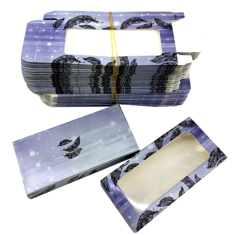 New Wholesale Bulk False Eyelashes Packaging Paper Boxes Rectangle Silver Black Pink Purple Butterfly Lash Package Box | Красота и