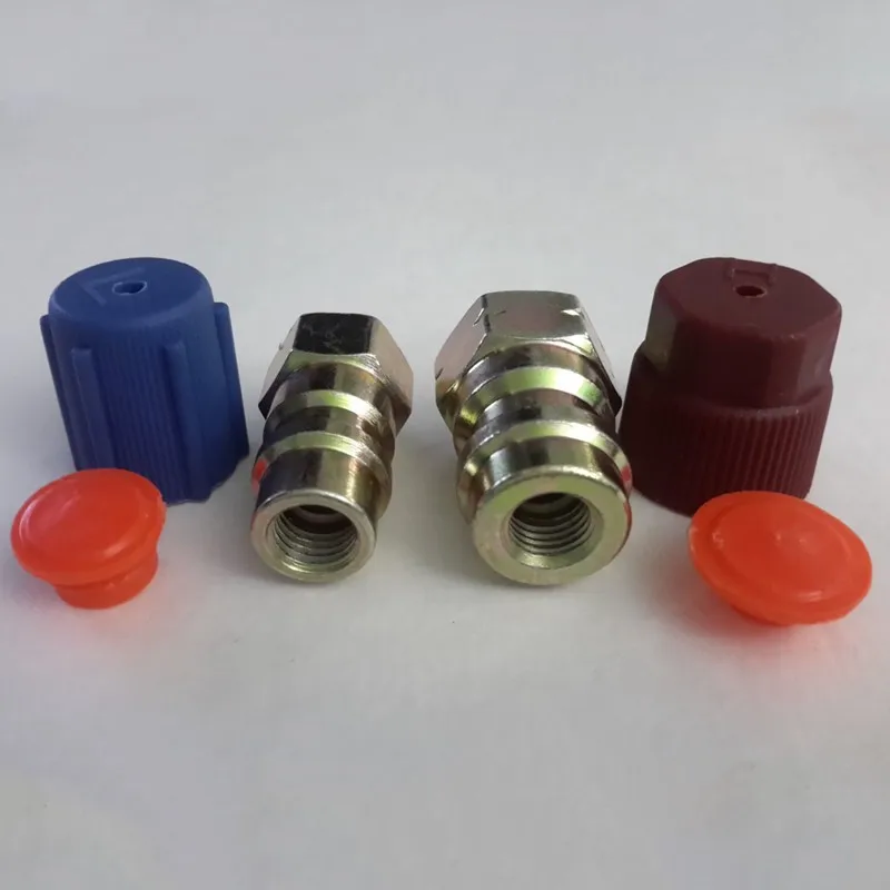Модернизированный 7/16 до 3/8 адаптер преобразования R12 в R134a Высокий/Низкий фитинг