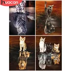 HUACAN алмазной живописи Набор 5D алмазная мозаика котом полноразмерная вышивка животными украшение для дома