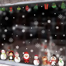 TWISTER.CK Christmas Series Static Window Glass Sticker for Kids Room Nursery School Decorations electrostatic tickers