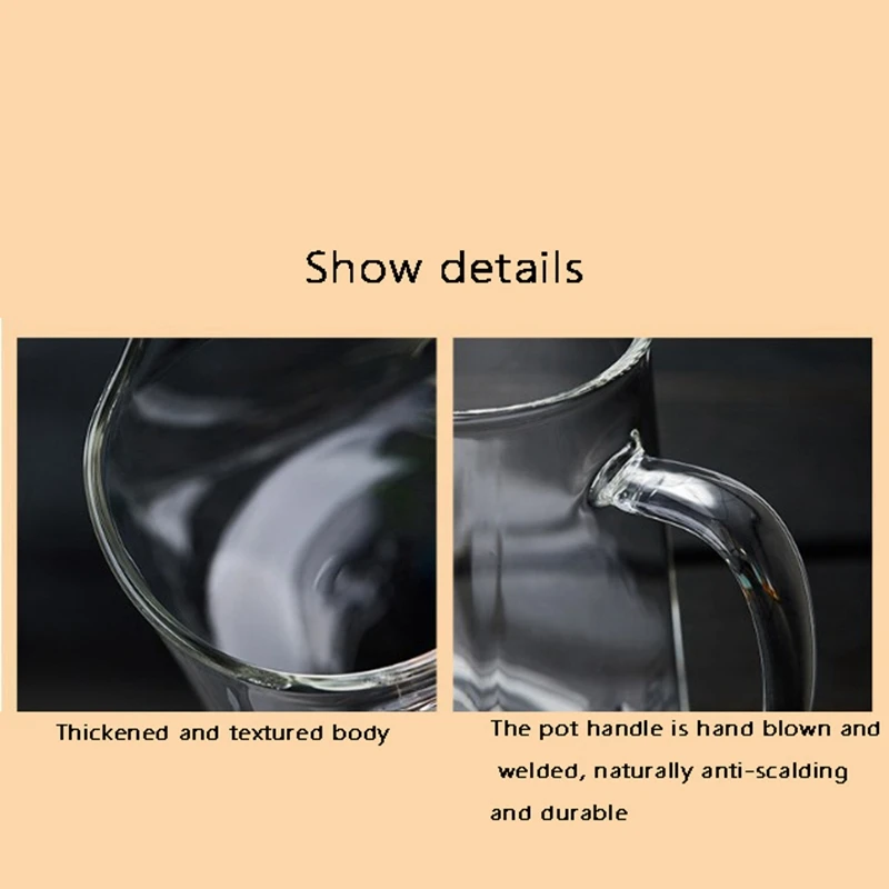 750ML Heat Resistant Glass Teapot Thickened With Stainless Steel Infuser Tea Pot Clear Square Kettle Kungfu Set | Дом и сад