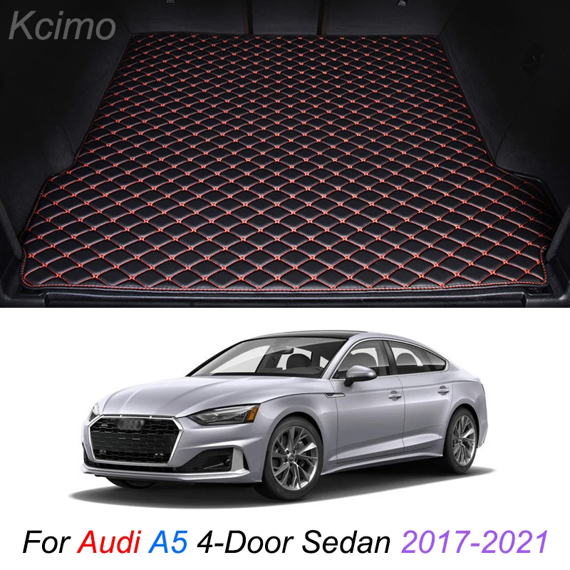 Напольный кожаный коврик для багажника автомобильный напольный ковер Audi A5 Sedan