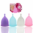 Силиконовая менструальная чаша, продукты для женской уход при менструации, набор менструальных чашек с защитой от протечек