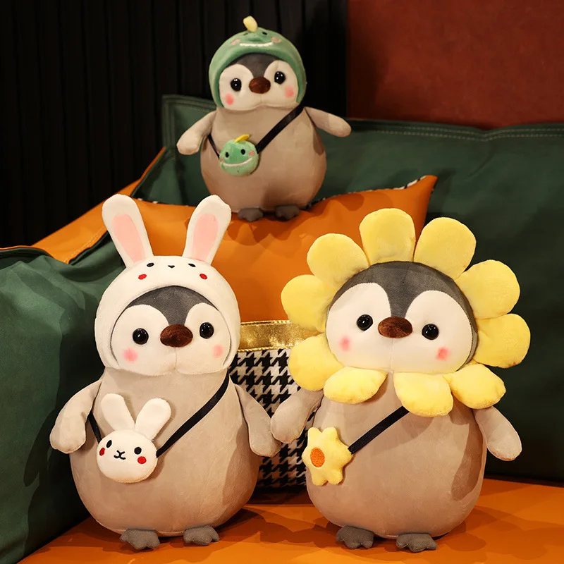 

25cm Kawaii Penguin Plush Toy Cartoon Penguins Soft Stuffed Ocean Animal Pillows Dolls Cute Animals Peluche Doll for Girls Gift