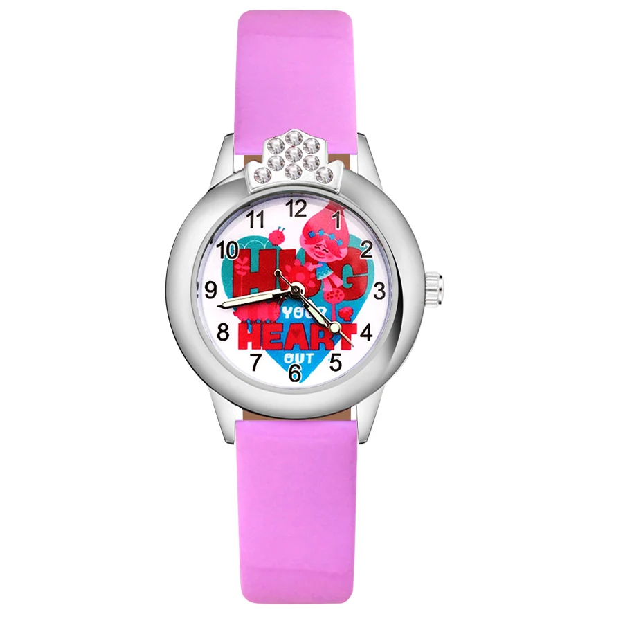 С милым мультипликационным принтом тролли с украшением в виде кристаллов