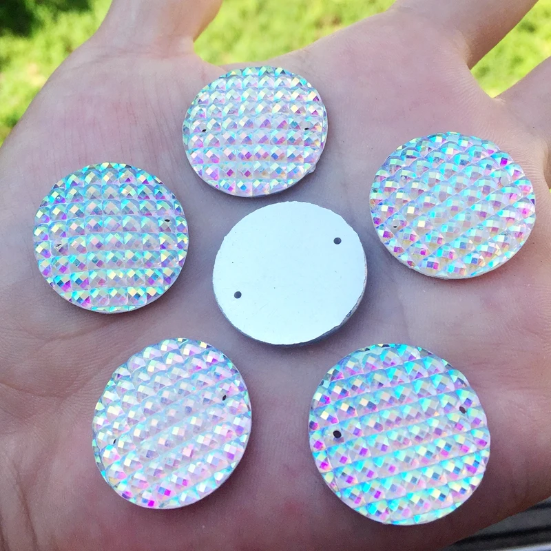 12 шт 25 мм круглые смолы 2 отверстия кнопки Стразы хрустальные каменные бусины