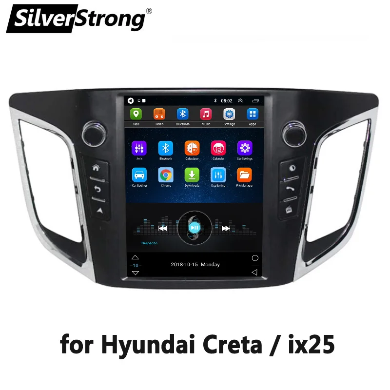 SilverStrong Tesla Screen Creta Radio Carplay IPS Android Car GPS для Hyundai IX25 поддержка AHD-камеры мультимедиа |