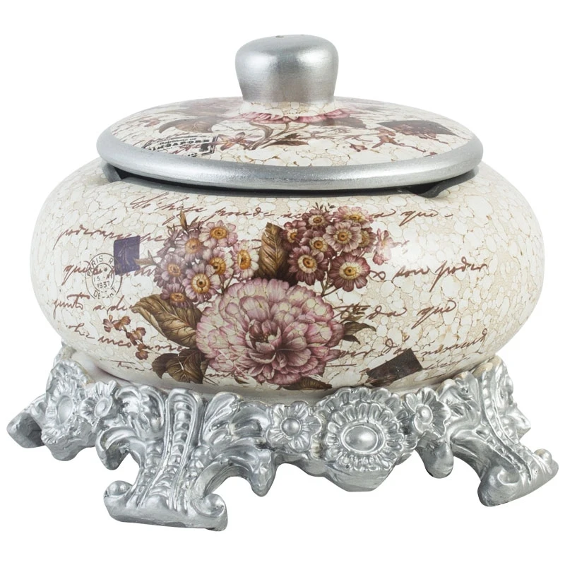 Новый стиль китайский Ретро керамический большой с крышкой пепельница