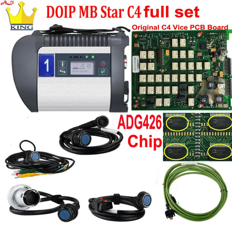 Лучший оригинальный MB star c4 plus DOIP с Wi-Fi функцией SD-соединения ADG426 чип для