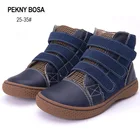 Кожаные ботинки для мальчиков и девочек Pekny Bosa, ботильоны, детская ортопедическая обувь, пинетки для малышей