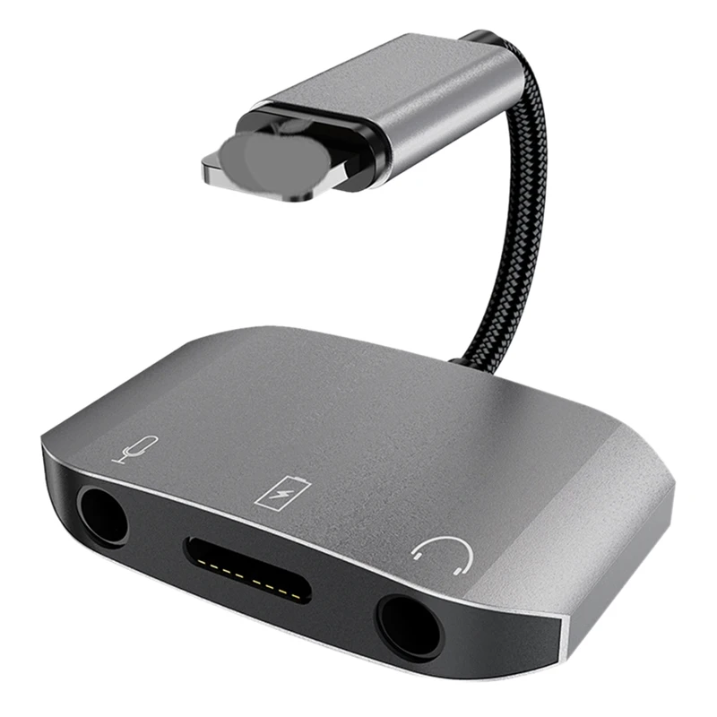 

Адаптер для наушников и микрофона 3-в-1, 3,5 мм