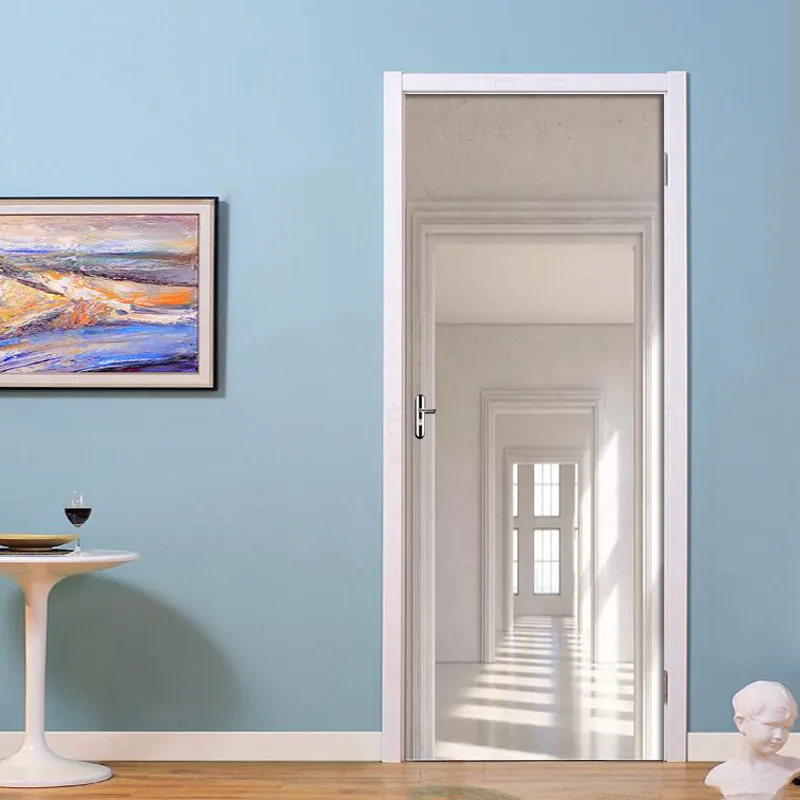 Наклейка на дверь для Белого дома самоклеящаяся наклейка бумага гостиной ПВХ