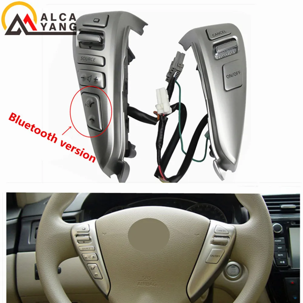 

Переключатель круиз-контроля Кнопки громкости звука Кнопки рулевого колеса 25550-3DA6A для Nissan Sentra Livina Almera Cube Versa