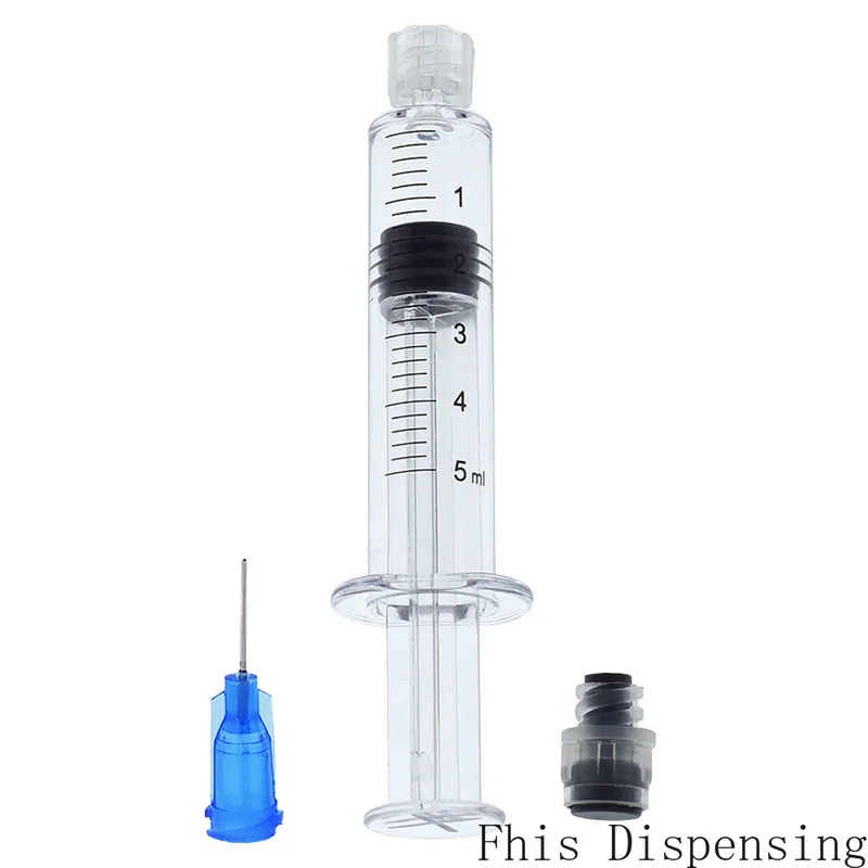 

Measurement Mark Tip for CBD Oils EJuices Liquids Chemical (Gray Piston) 5ml Luer Lock Syringe with 22G Needle Reusable