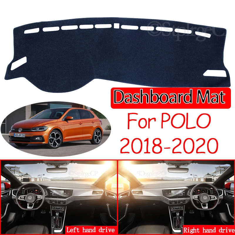 Нескользящий коврик для Volkswagen VW POLO MK6 2018 2019 2020 накладка на приборную панель