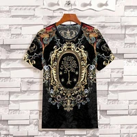 mens short sleeved ice silk t shirt male large size loose personality printing half sleeve quick drying sports t shirt m 5xl