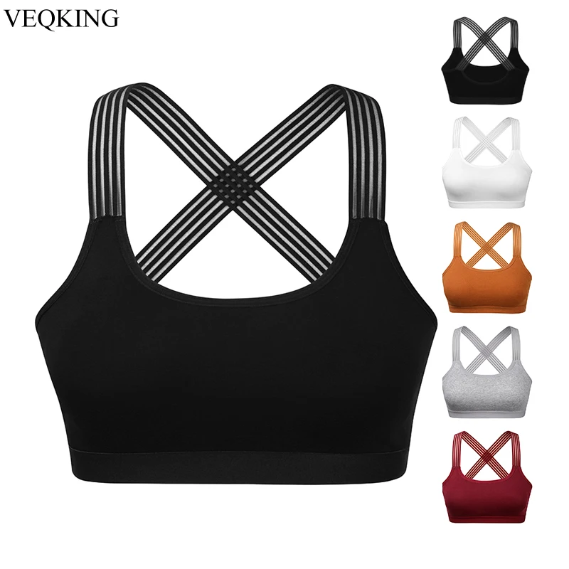 VEQKING/сексуальные спортивные бюстгальтеры с перекрестной спинкой женские без