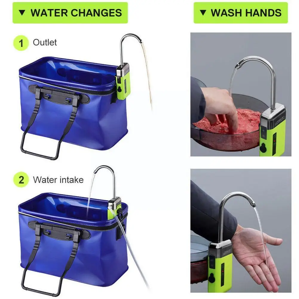 

Outdoor Fishing Oxygenation Air Pump USB Intelligent Smart Pump Water Sensor Oxygen LED Light Portable Induction C2X6