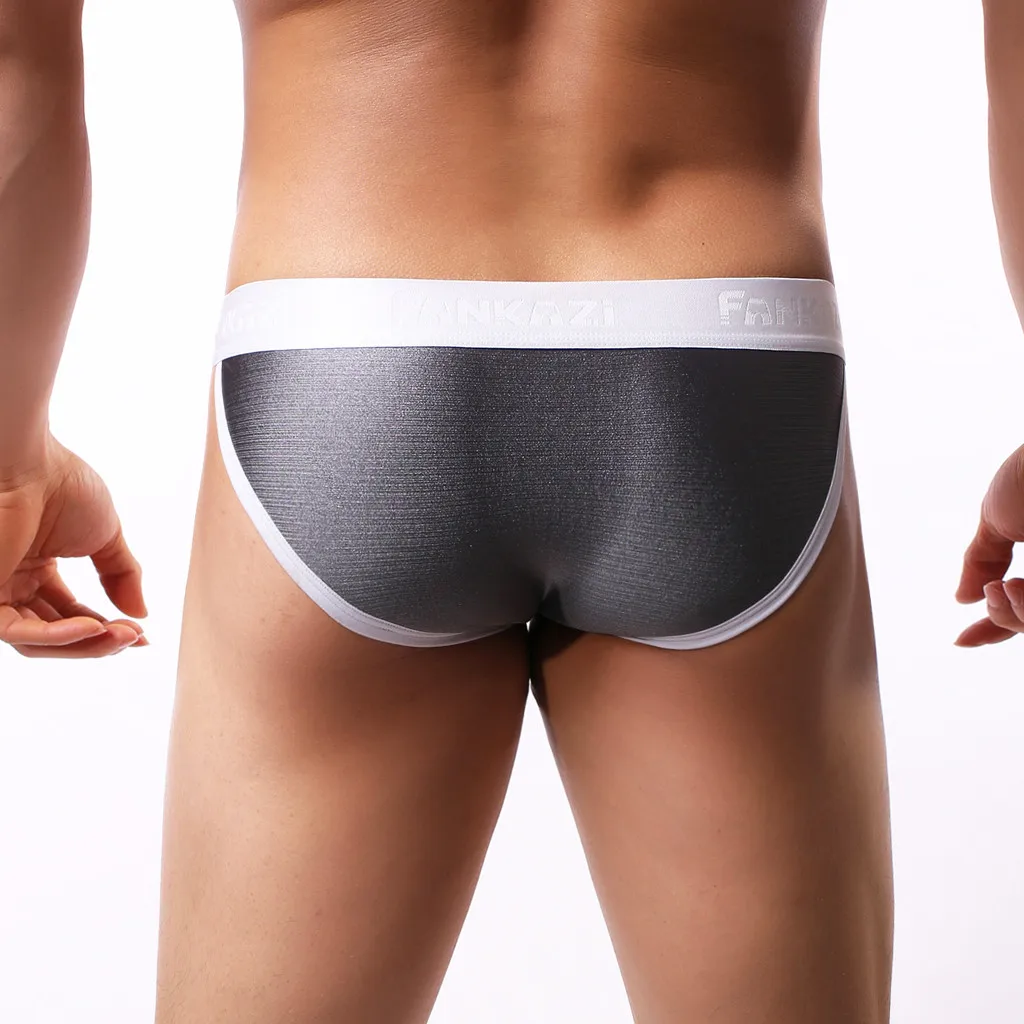 

Brand Fashion Low Waist Sexy Men Underwear Porno Briefs Polyester Breathable Mens Bikini Brief Cueca Gay Cosy Underwear