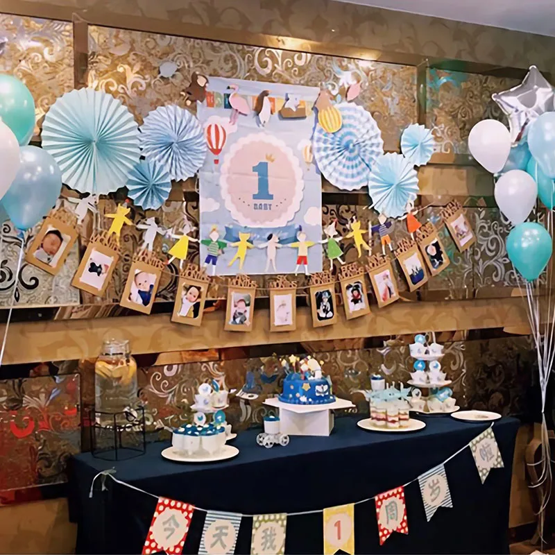 1 шт. принадлежности для празднования дня рождения ребенка год 12 месяцев