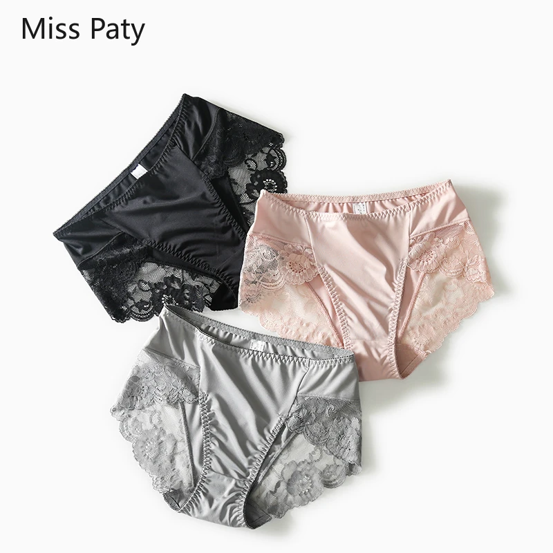 3 шт./лот качественные сексуальные женские трусики кружевное Шелковое Розовое