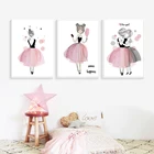 Алмазная 5D картина сделай сам, вышивка крестиком с розовыми танцующими балеринами для девочек, полноразмерная Настенная Наклейка с рисунком, мозаика, вышивка для малышей
