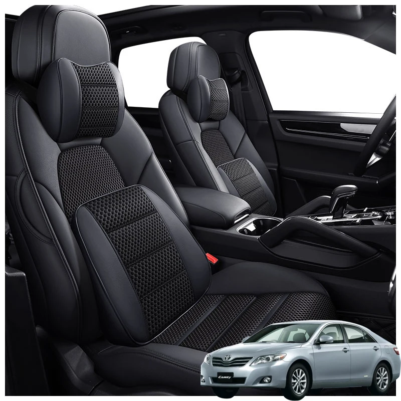 

5 Seats Auto Customized Car Seat Covers Products For Toyota Camry 40 2005 2006 2007 2008 2009 2010 Interior Parts Accessories