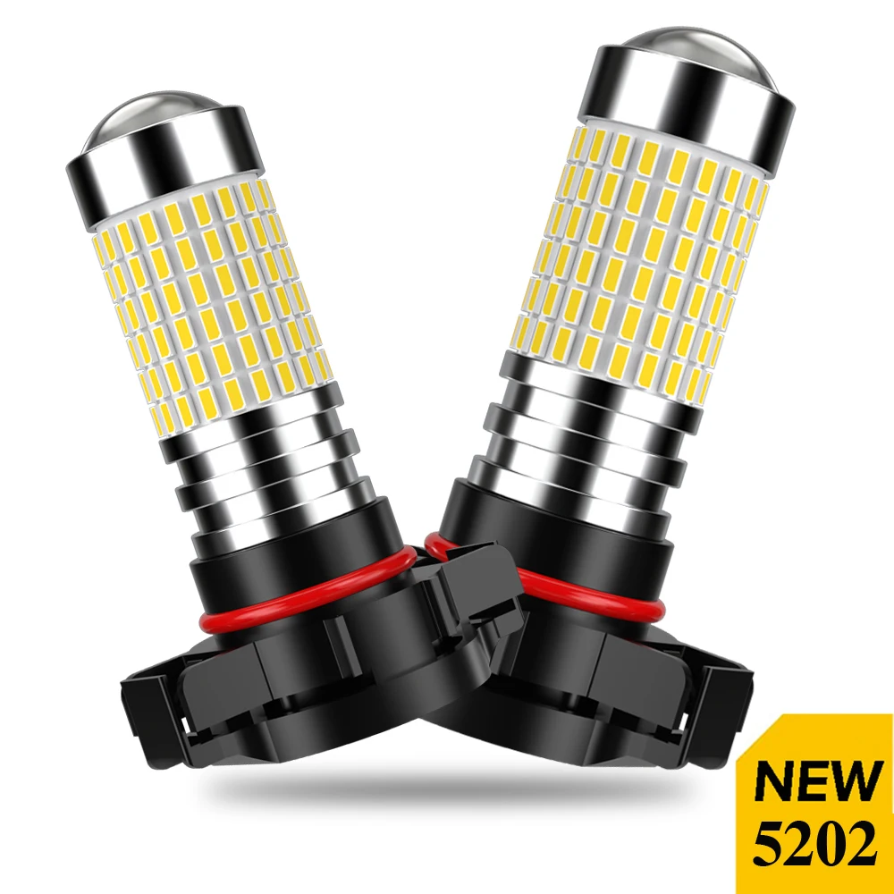 2 шт. Автомобильные светодиодные противотуманные фары 5202 H7 H8 H9 H11 9005 HB3 9006 HB4 12