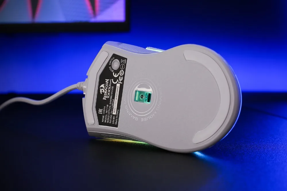 Игровая мышь Redragon M711 Cobra RGB версия белого цвета, Проводная оптическая мышь 10000 dpi с высокоточным входом, 7 макрокнопок