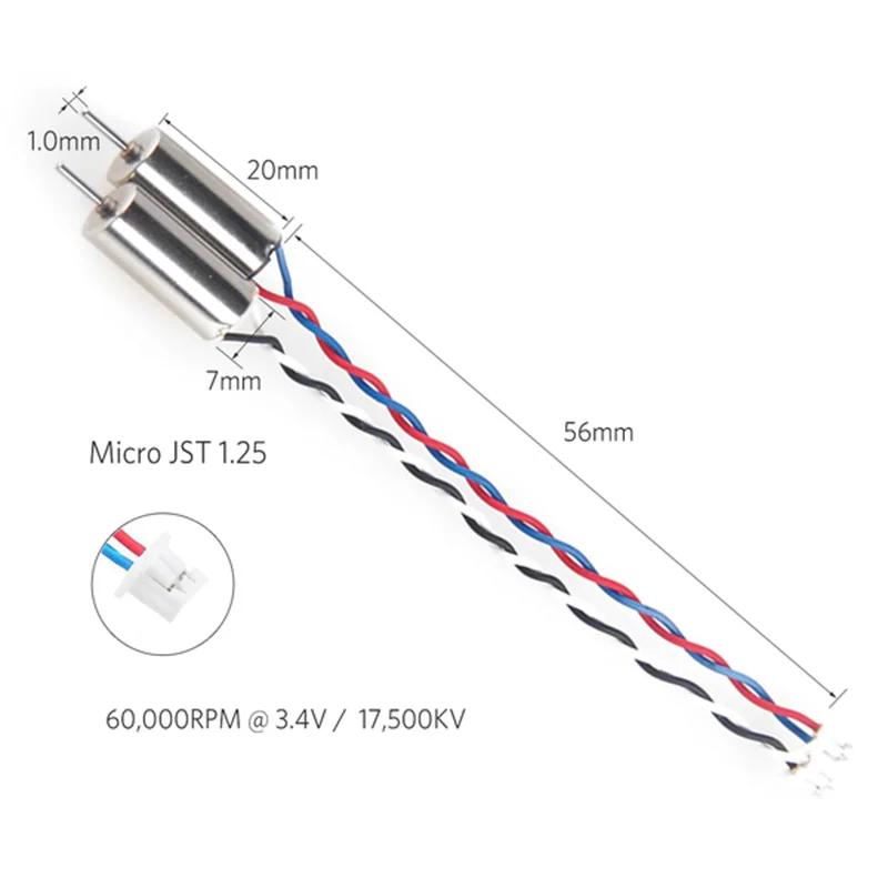 

4PCS BETAFPV 720 7x20mm 1S 17500KV Brush Motor CW CCW 3.7V Engine Electric Machine for Hollow Cup Indoor FPV RC Drone Toys