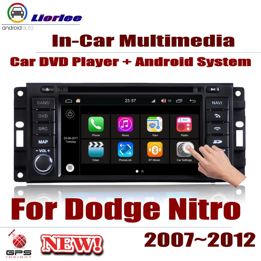 Автомобильный радиоприемник DVD плеер GPS навигация для Dodge Nitro 2007 2012 Android HD дисплей