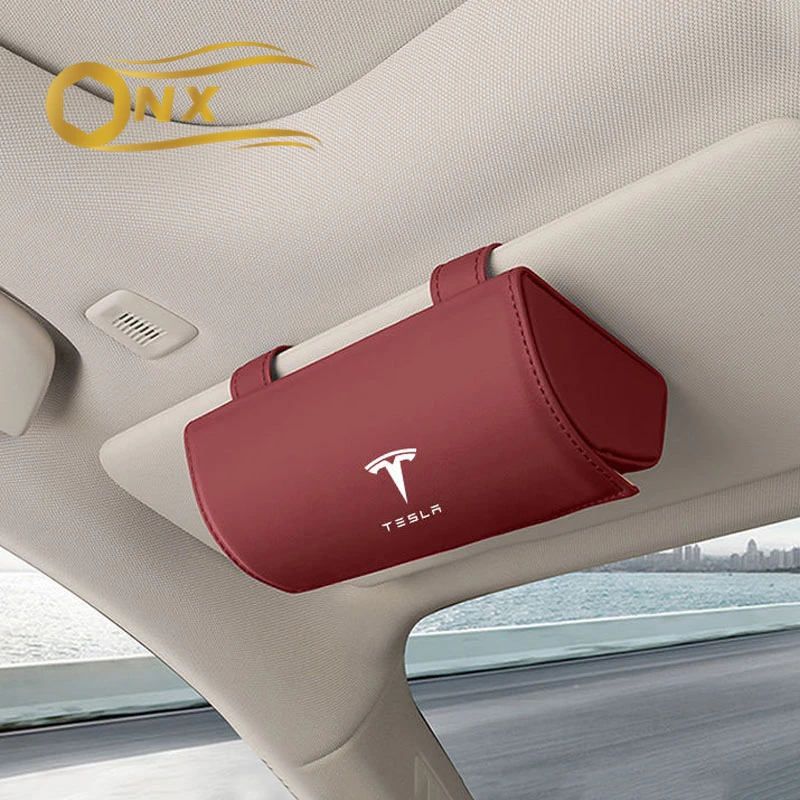 

Car glasses case sun visor car glasses sunglasses case card storage clip Tesla Model 3 Model Y Model S Model X