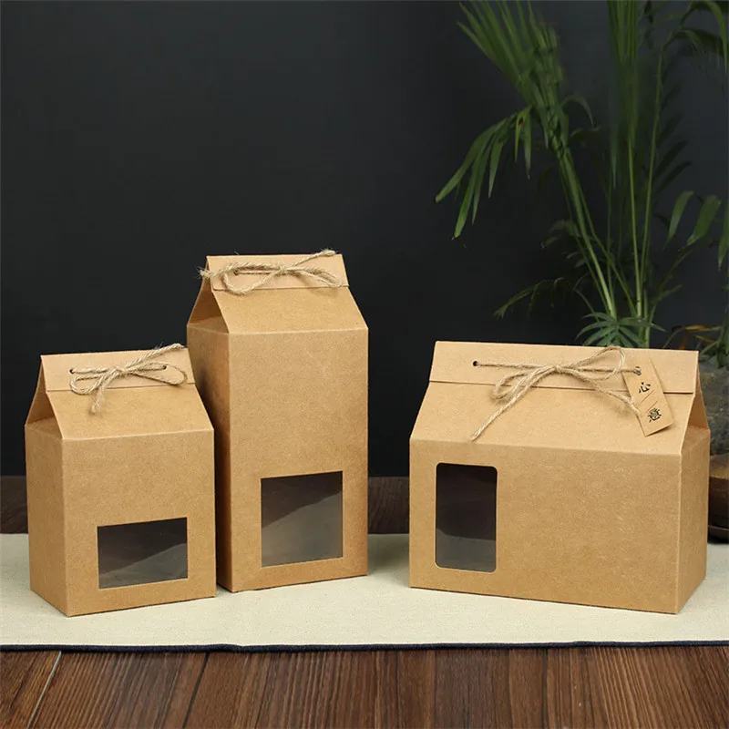 6 шт. коробка из крафт-бумаги для конфет шоколада и десертов | Дом сад
