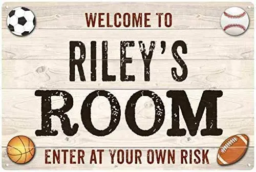 

Riley'S Room Kids Bedroom 8"x12"Metal Aluminum Sign for Men Women,Wall Decor for Bars,Restaurants,Cafes Pubs
