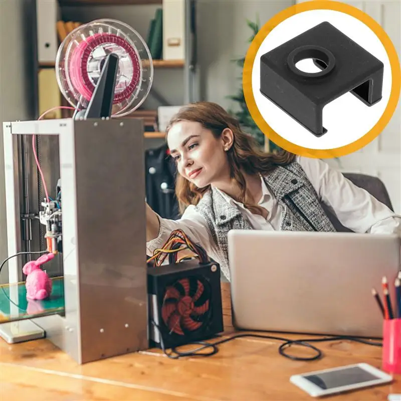 

6Pcs 3D Printer Silicone Cover Heating Block Silicone Sock Extruder Accessories