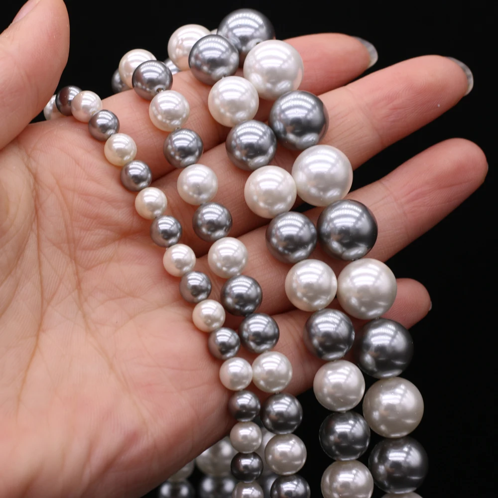 

Fashion Natural Shell Beads Imitation Pearls Round Scattered Bead for Jewelry Making Diy Bracelet Necklace Accessories