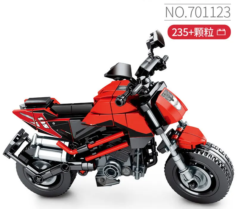 Sembo город гоночный мотоцикл из кубиков Diy скоростной Мотоцикл Мини спортивная