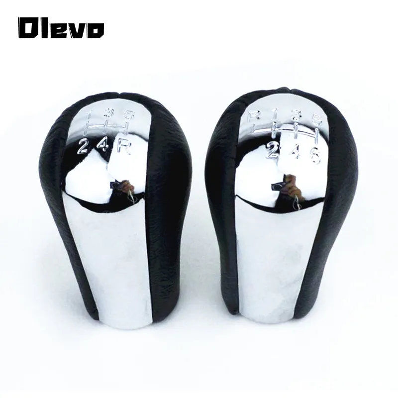 Ручка переключения передач из искусственной кожи MT хромированная для TOYOTA Corolla Yaris