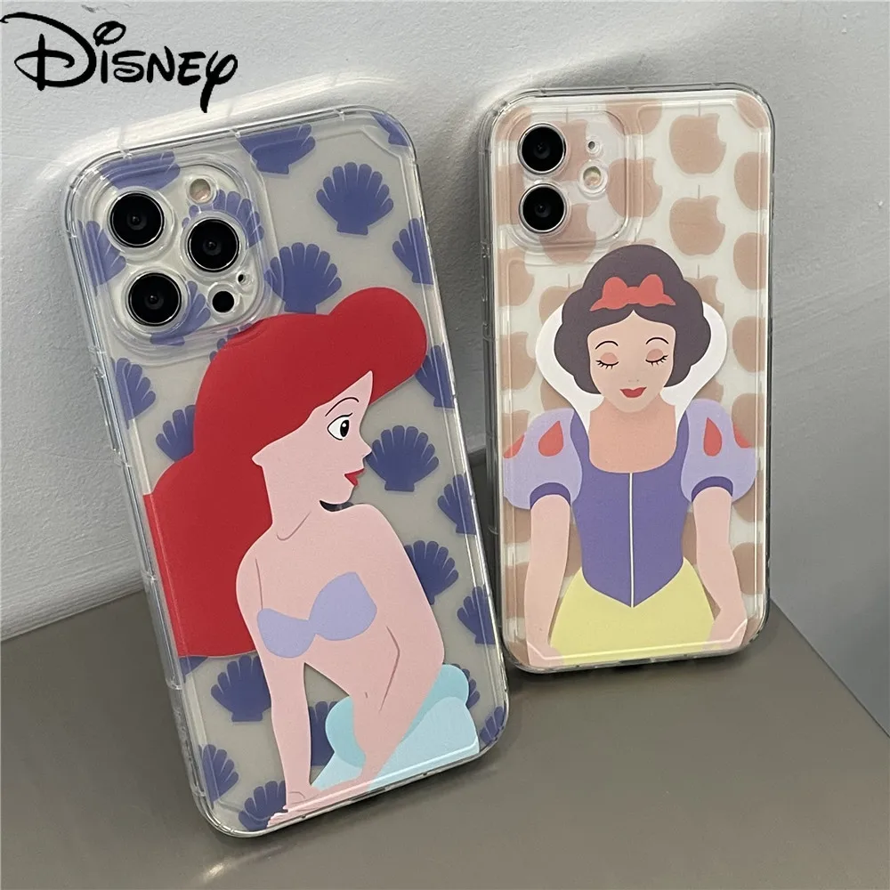 

Disney Cartoon Snow White Mermaid Little Princess Phone Case for iPhone 7/8P/SE/X/XR/XS/XSMAX/11PROMAX/12Pro/ Girl Phone Cover