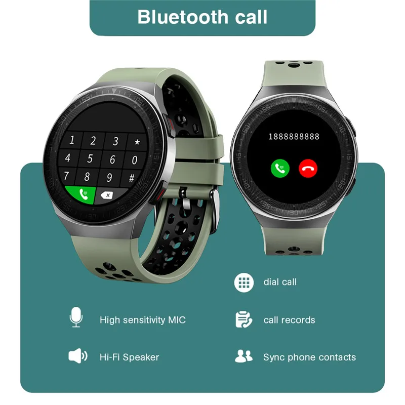 Смарт-часы GEJIAN 2021 мужские водонепроницаемые с Bluetooth 8G спортивный фитнес-браслет